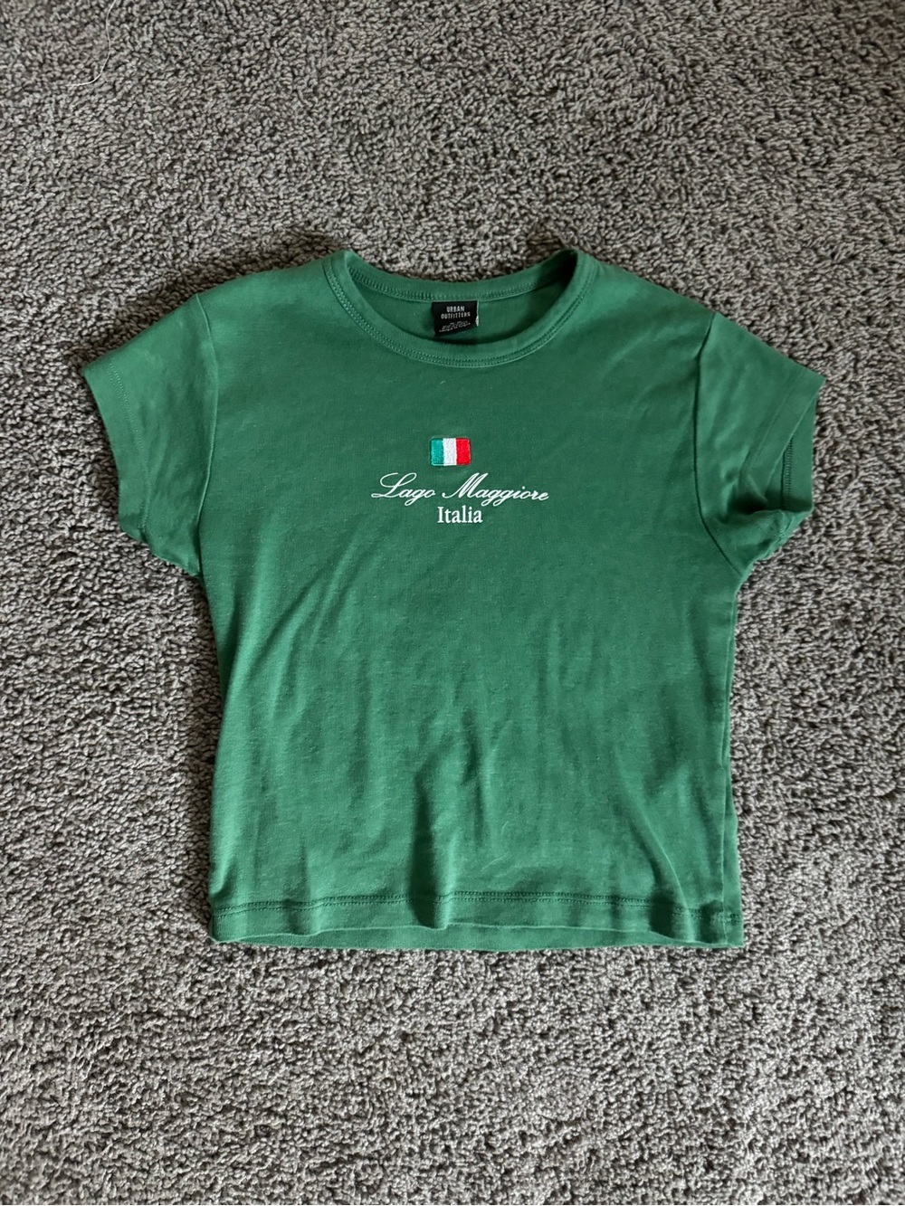 Urban Outfitters Green 'Lago Maggiore Italia' women’s Tee
